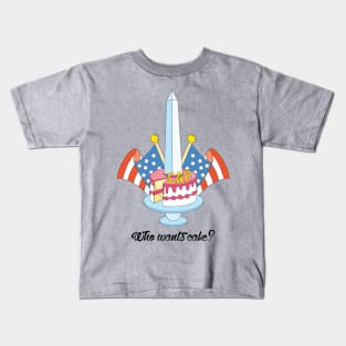 John Caparulo asks, "Who wants cake?" Kids T-Shirt